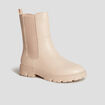 Bottines semelle épaisse crantée rose clair fille