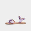 Sandales tresses en cuir Creeks violet fille