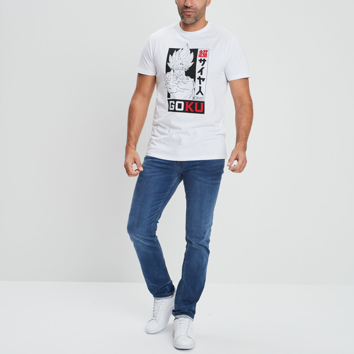 T-shirt Dragon Ball Z blanc homme