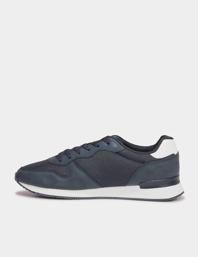 Chaussures running à lacets bleu foncé homme