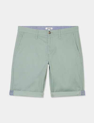 Bermuda chino droit Creeks vert homme
