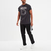 T-shirt manches courtes coton Nirvana gris foncé homme