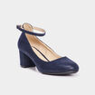 Escarpins &agrave; talons bleu marine femme