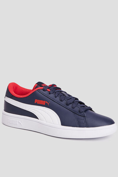 Tennis à lacets Puma Courtflex bleu marine garçon