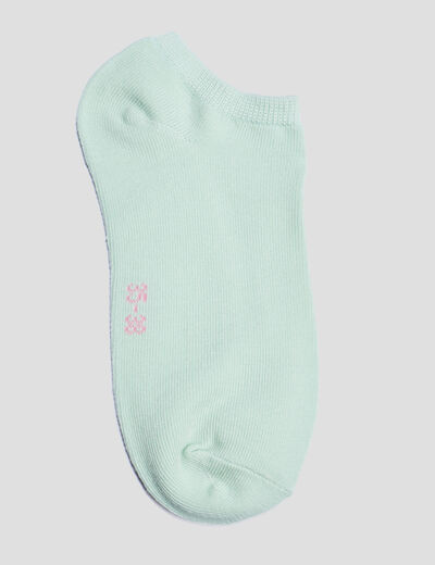 Lot 5 paires chaussettes invisibles multicolore femme