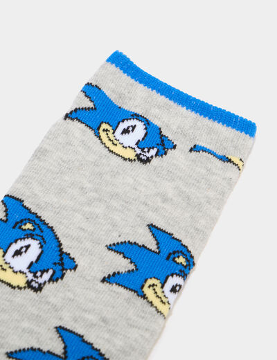 Lot 3 paires chaussettes Sonic bleu marine gar&ccedil;on