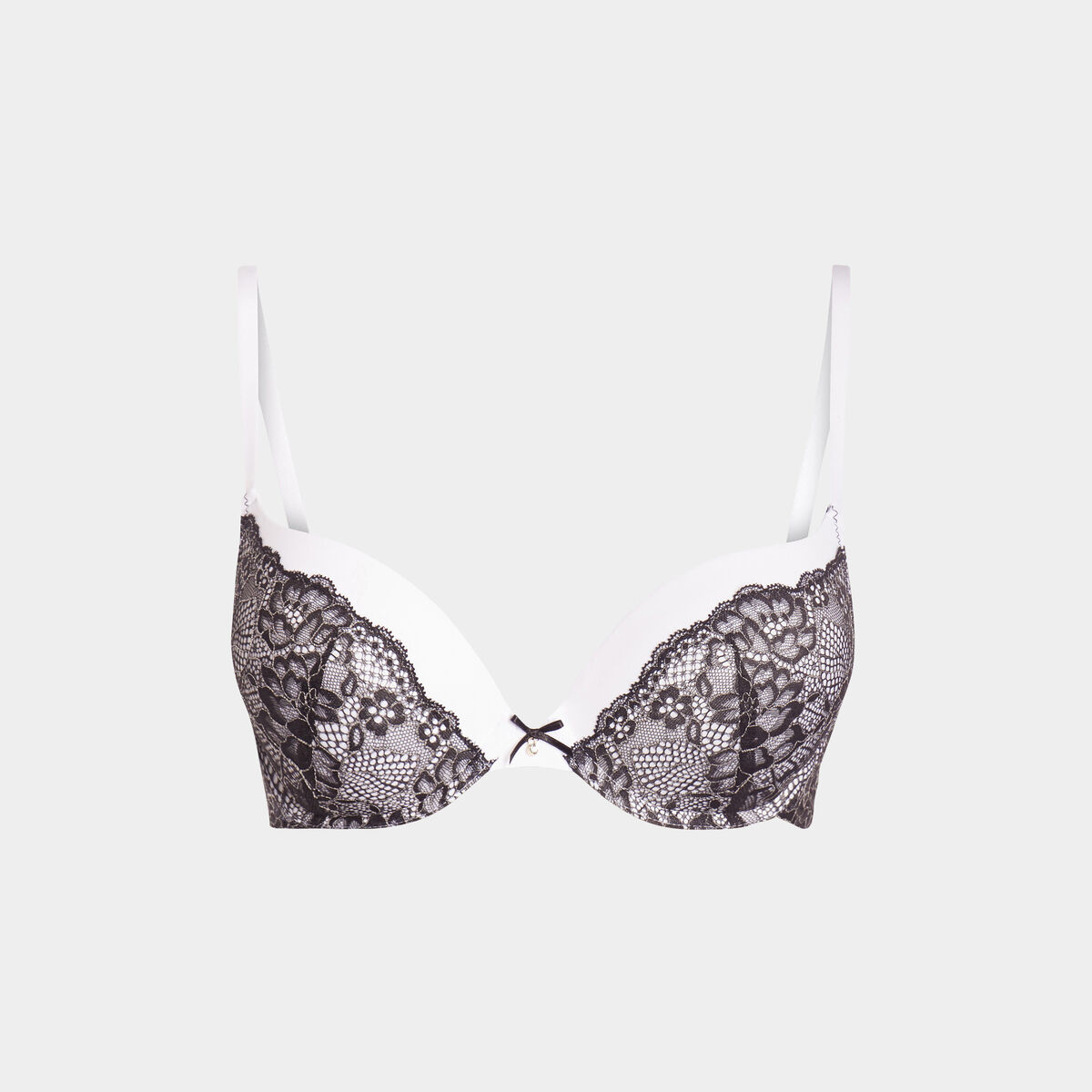 Soutien-gorge dentelle maxi push-up blanc femme