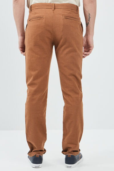 Pantalon droit Creeks camel homme