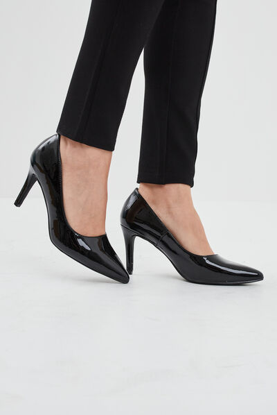 Escarpins vernis à talons Mosquitos noir femme