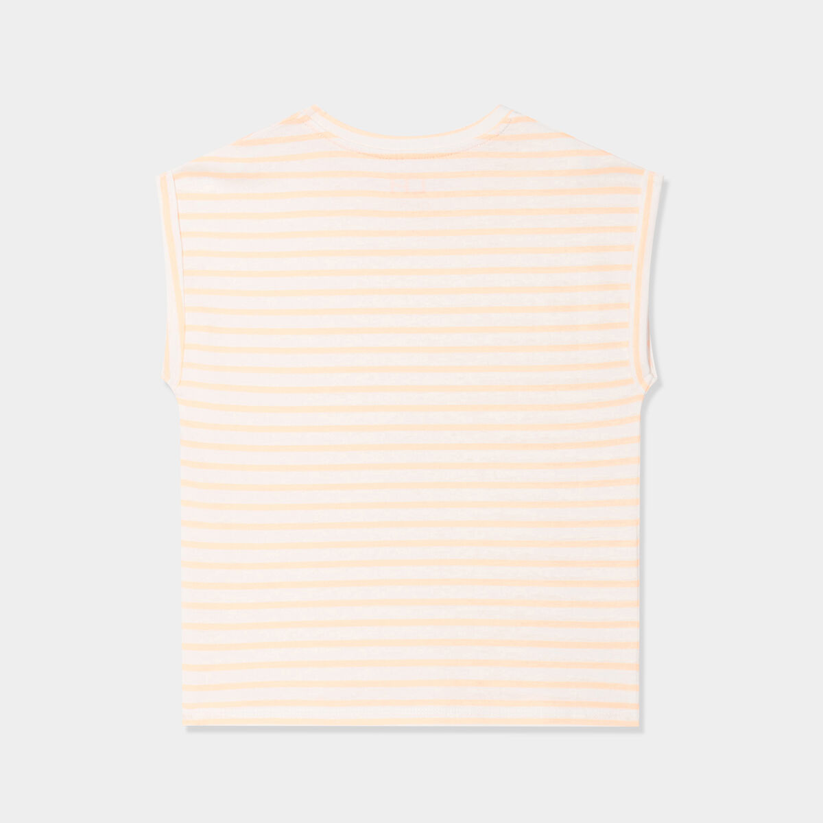 T-shirt coupe droite sans manches ecru fille