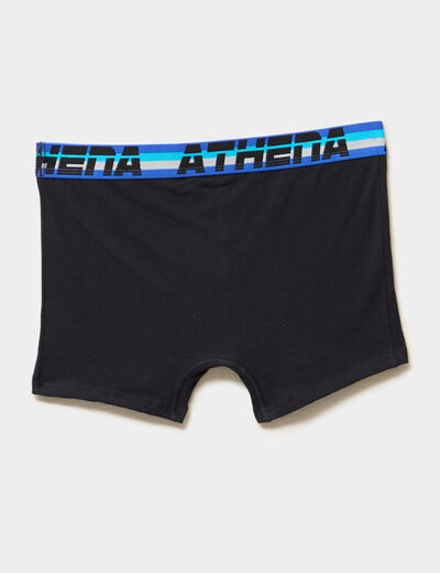 Lot 3 boxers coton stretch Athena noir homme