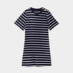 Robe t-shirt manches courtes coton ecru femme