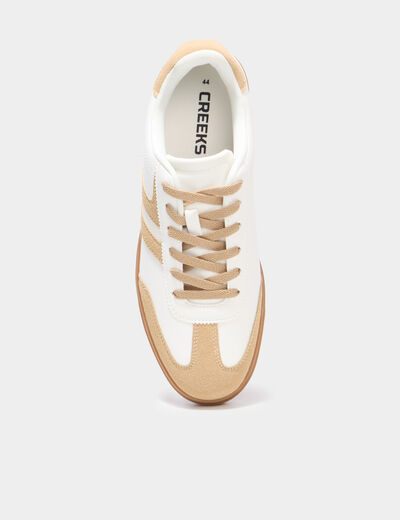 Tennis basses &agrave; lacets blanc homme