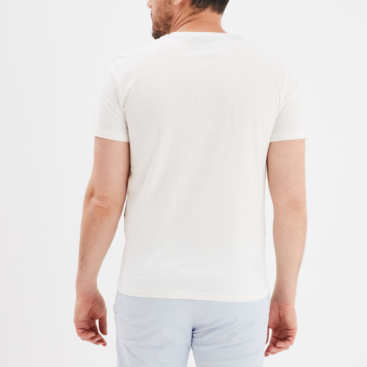 T-shirt droit avec 1 poche Creeks ivoire homme