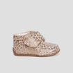 Bottillons scratchs cuir semelle souple marron bébé fille