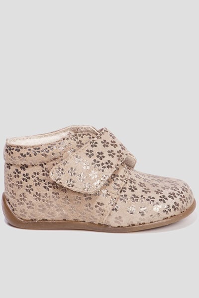 Bottillons scratchs cuir semelle souple marron b&eacute;b&eacute; fille