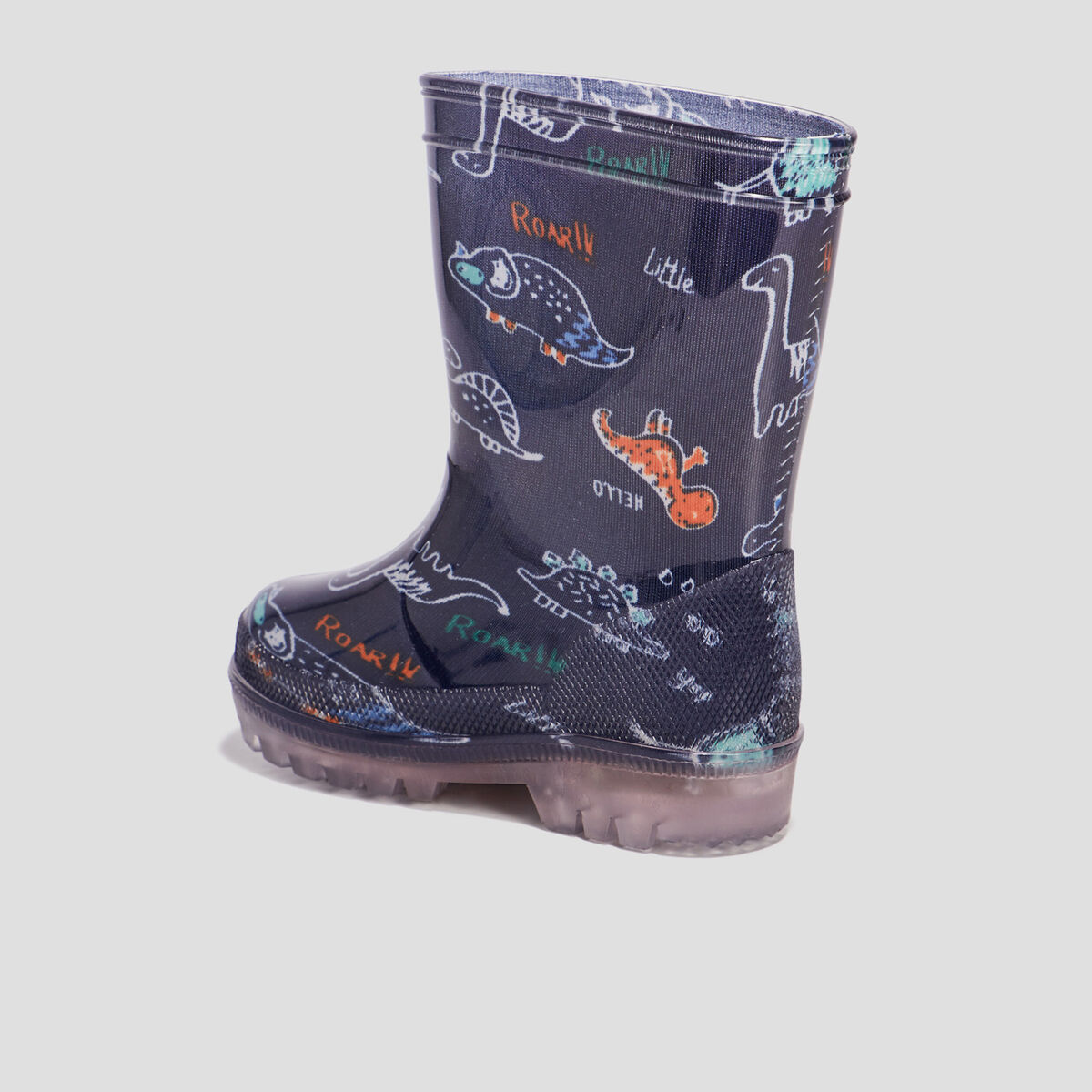 Bottes de pluie lumineuses bleu marine b&eacute;b&eacute; gar&ccedil;on