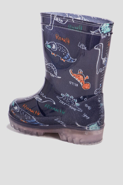 Bottes de pluie lumineuses bleu marine bébé garçon