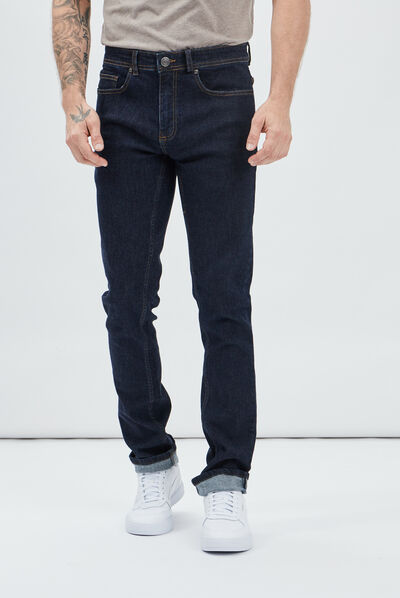 Jeans slim taille standard denim brut homme