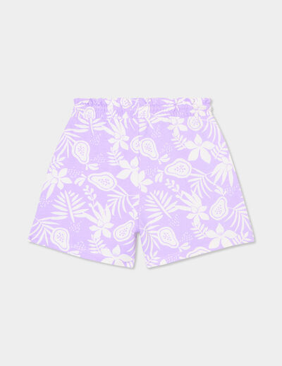 Short jogging slouchy parme fille