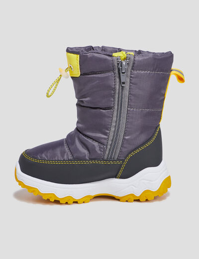 Bottes de neige semelle épaisse gris garçon