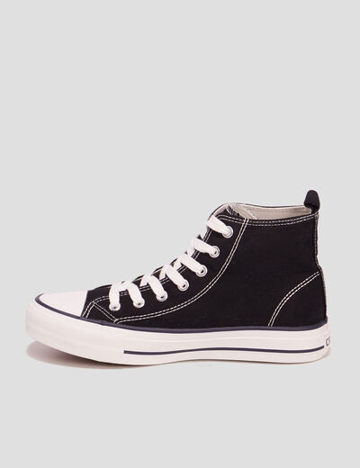 Baskets montantes en toile Creeks noir femme
