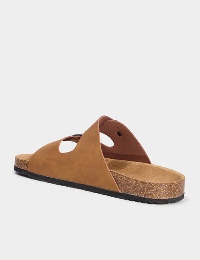 Mules avec boucles marron clair homme