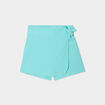 Jupe-short droite bleu turquoise fille