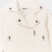 Veste esprit biker droite ecru b&eacute;b&eacute; fille