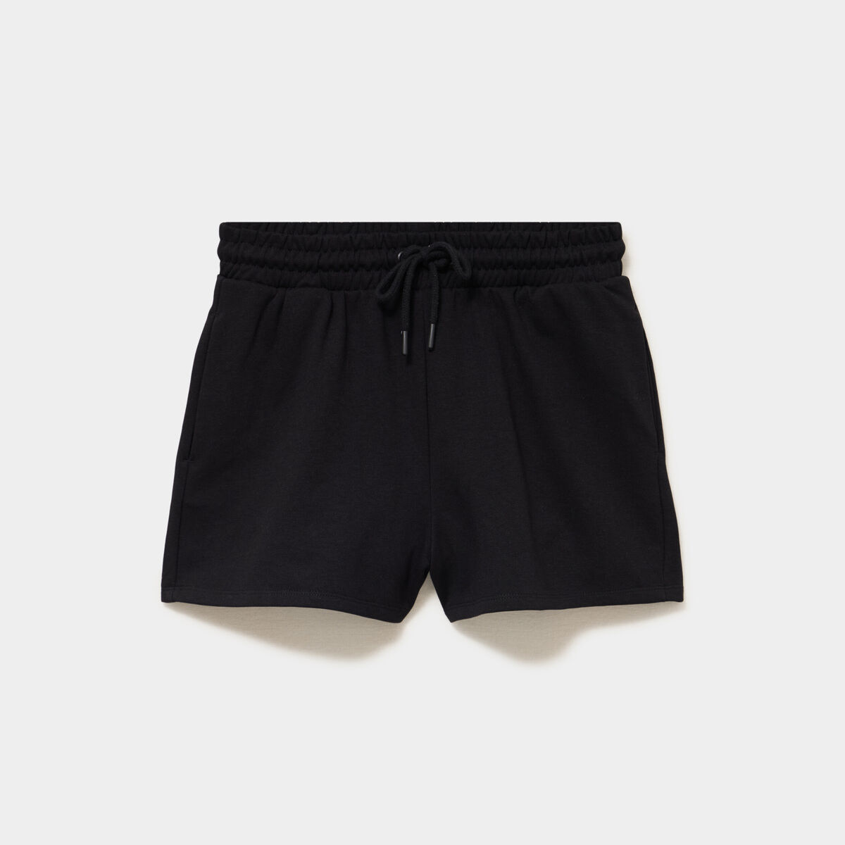 Short de jogging molletonn&eacute; ajust&eacute; noir femme