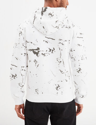 Sweat à capuche hoodie Iron Maiden blanc homme