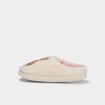 Chaussons mules doubl&eacute;s effet bouclette rose fille