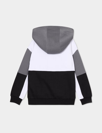 Sweat à capuche hoodie Liberto gris foncé garçon