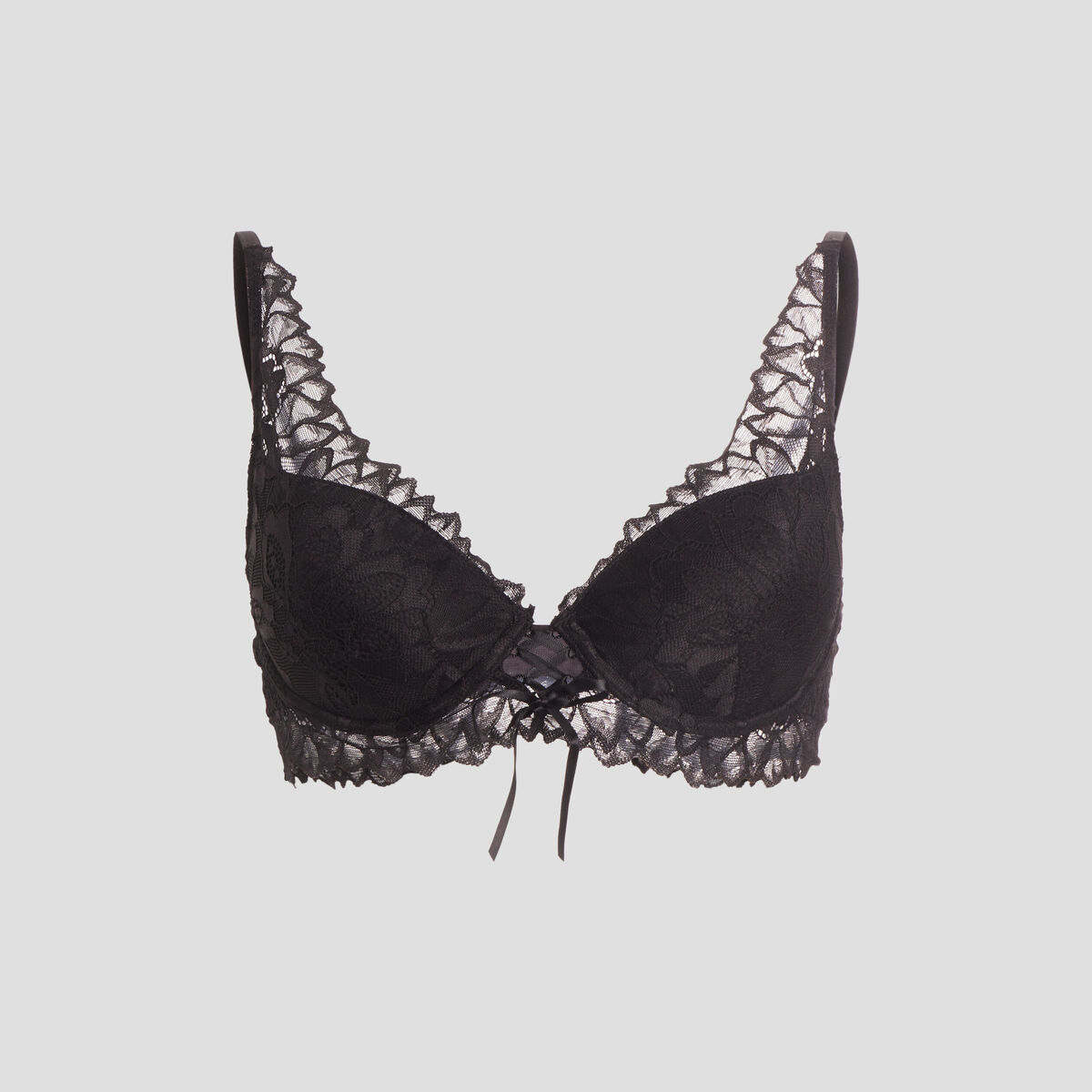 Soutien-gorge foulard à coque noir femme