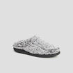 Chaussons bout rond fourrés gris homme