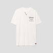 T-shirt col tunisien coton Trappeur blanc homme