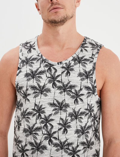 Débardeur col rond coton Liberto gris clair homme