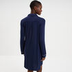 Chemise de nuit liquette boutonn&eacute;e bleu marine femme