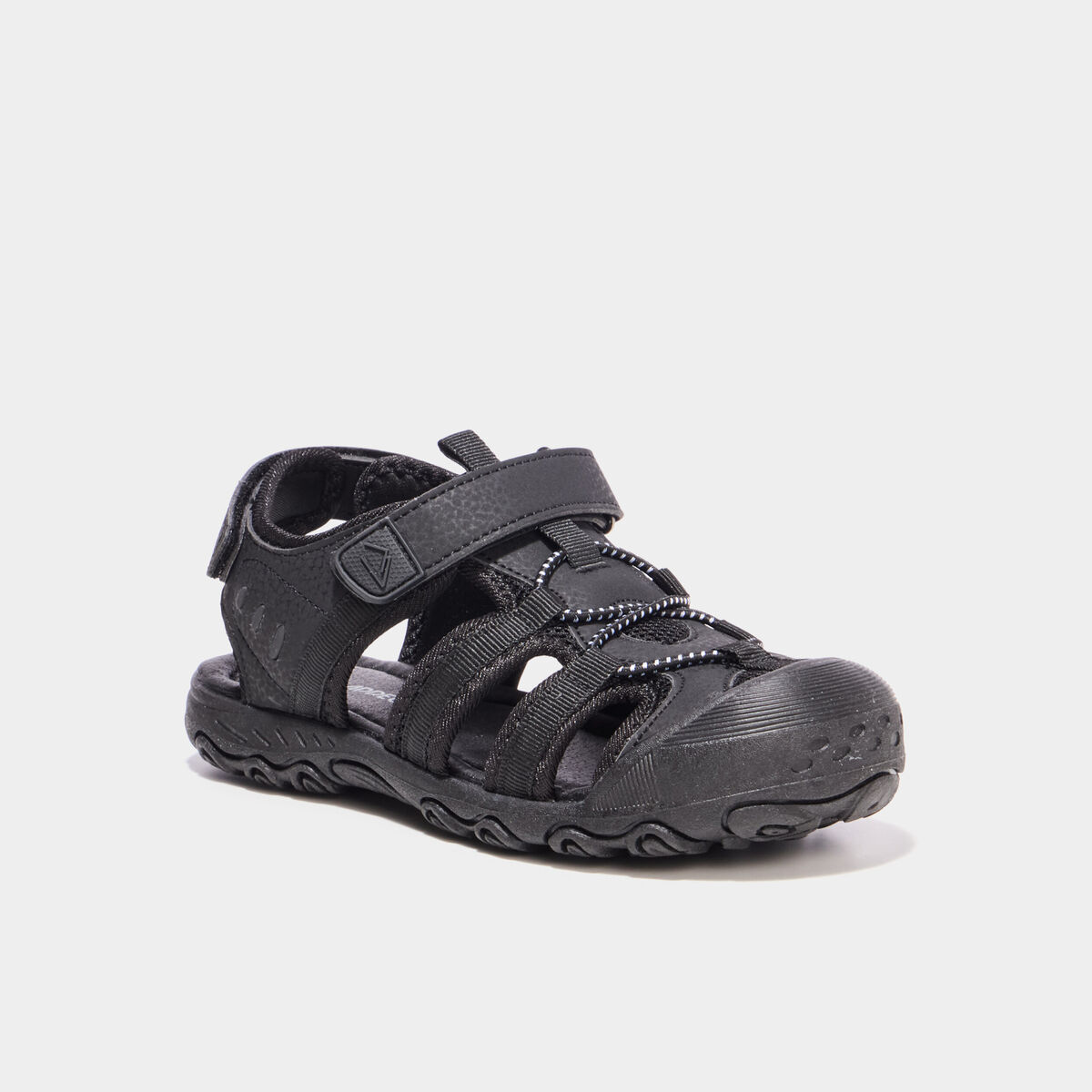 Sandales &agrave; bout renforc&eacute; avec scratchs noir gar&ccedil;on
