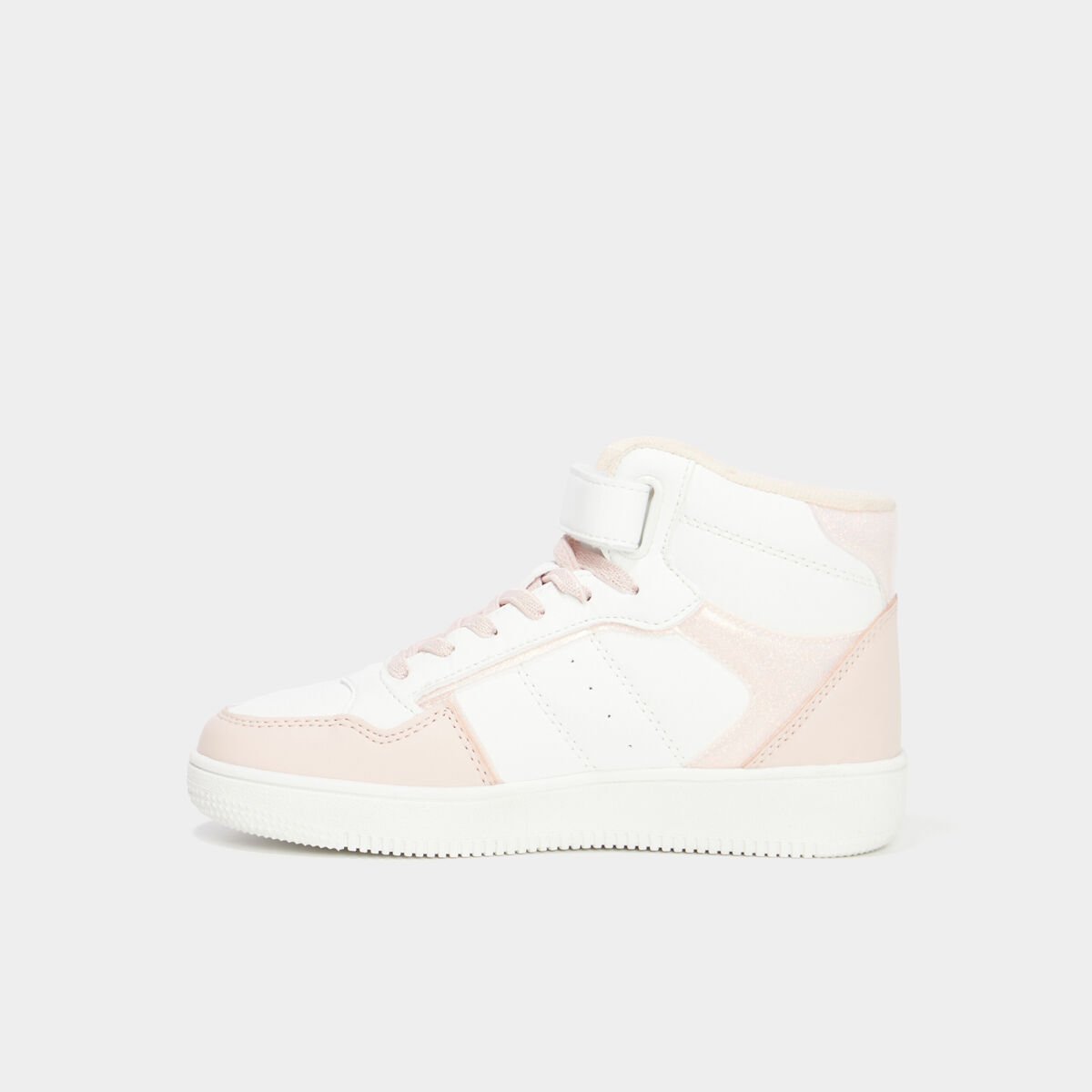 Baskets montantes à scratchs Iconic rose corail fille