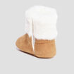 Bottines doublure fourrure camel b&eacute;b&eacute; gar&ccedil;on