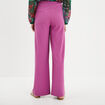 Pantalon large en crêpe violet femme