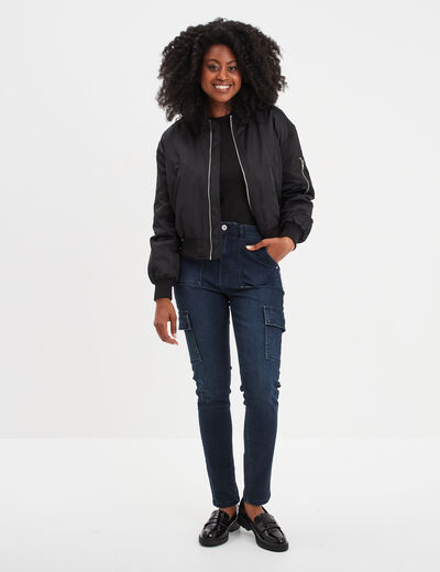 Jeans skinny battle Liberto denim blue black femme