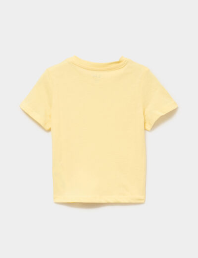 T-shirt &agrave; manches courtes coton jaune b&eacute;b&eacute; gar&ccedil;on