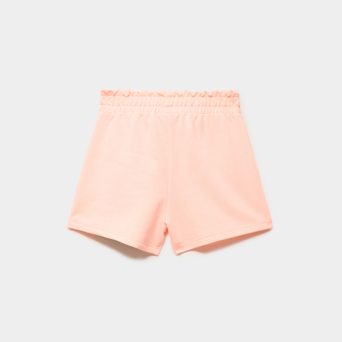 Short taille smock&eacute;e Vaiana et Ariel orange fluo fille