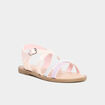 Sandales avec brides d'attache cheville rose fille