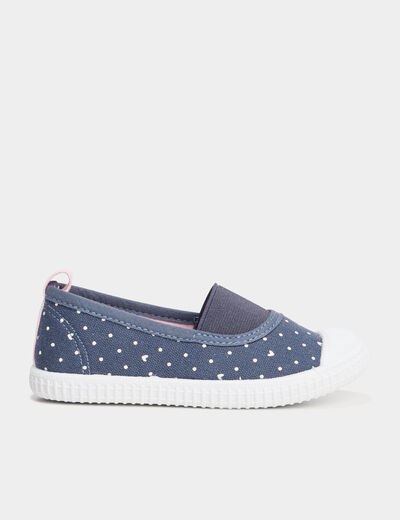 Ballerines en toile bleu marine fille