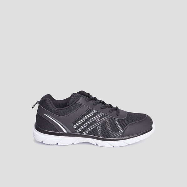 Baskets running à lacets Rumba noir garçon