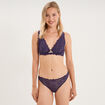 Soutien-gorge foulard dentelle violet femme