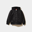 Blouson bomber &agrave; capuche noir gar&ccedil;on